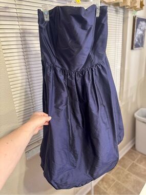 Vintage Strapless Navy Cocktail Dress- 12